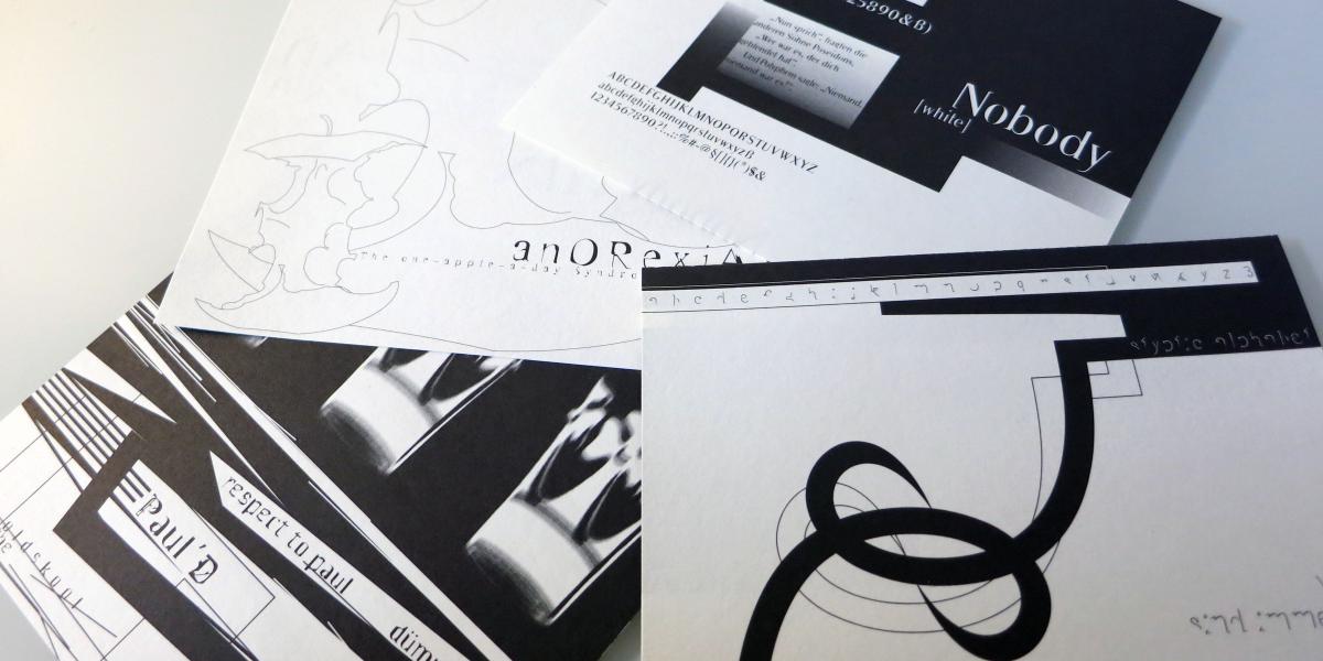 BrassFonts Analogue Catalogue Typefaces on Cards as Specimen